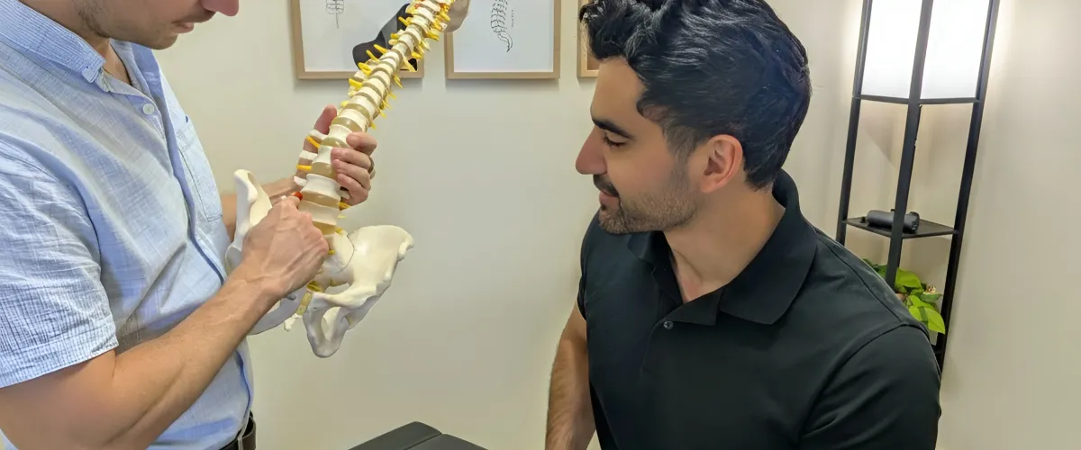 Patient education and rehabilitation planning at Bassendean Chiropractic, Morley